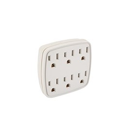 Polorized 6 Outlet Grounded Adapter Cord Protector 6 Outlet Wall Tap Spliter UL-Listed Electric Plug