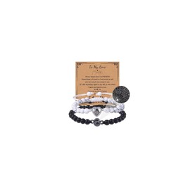 Couples Bracelets Matching Bracelets for Couples Natural Stone Bead Bracelet Promise Bracelet Valentines Bracelets Valentines Day Gift Couples Gifts for Him and Her