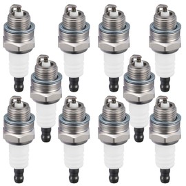 SYKRSS 5574 Spark Plugs 10 Pack - Compatible with Universal engine for garden machines, lawn mowers, trimmers, etc - Nickel - Replaces BPMR8Y Spark Plug