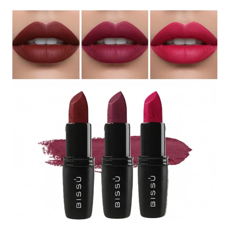 Kit 3 Piezas Labial Humectante Bissú Varios Tonos