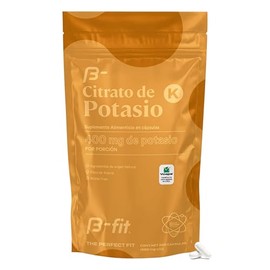 B-FIT Citrato de Potasio - 220 Cápsulas - 400mg Por Porción - 110 Porciones - Suplemento Alimenticio Vegano - Sin Gluten