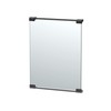 Gatco 1523MX Fixed Mount Rectangle Mirror, 24 Inch, Matte Black/Wall