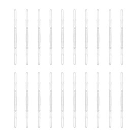 TEHAUX 20pcs Plastic Binder Clips, 7.7 inch Loose Leaf Binding Bars - Transparent White Paper Clips Fasteners for Office Supplies File Storage Document Organizers