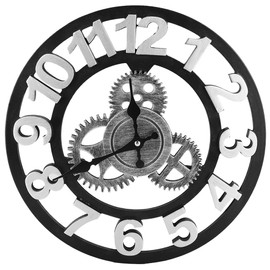 Gear Wall Clock Retro Industrial Decor Vintage Indoor Model Room Home Accessories Pendant