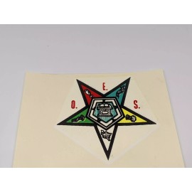Vintage O E S Order of the Eastern Star Masonic Fraternity Decal