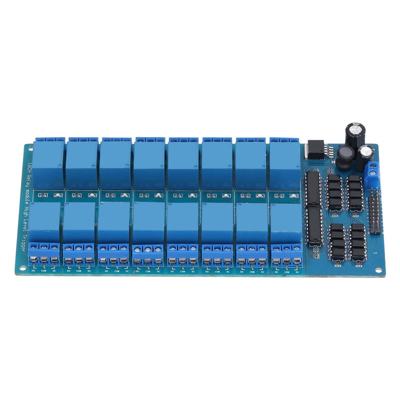 Relay Module 16 Channel with Optocoupler Protection Power Supply High