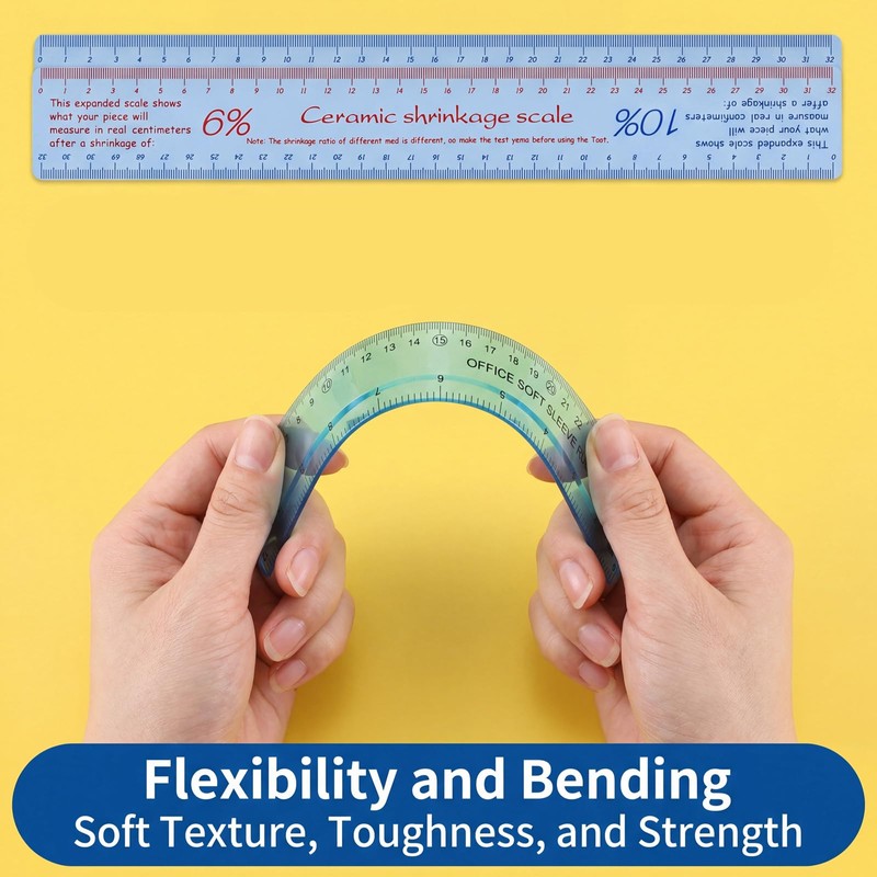 Ceramic Shrinkage Scale Ruler Set, 2 Pcs Pottery Clay Sculpture