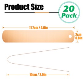 Cosmos 20 Pack Metal Plant Labels Copper Tree Tags Double Sided Write On Metal Garden Tags Waterproof Reusable Plant Markers for Outdoor Greenhouse Vegetables Flower Identification