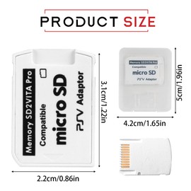 Ultimate Version SD2Vita 5.0 Memory Card Adapter for PS Vita PSVSD Micro SD Adapter Compatible with HENkaku Enso System SD2Vita Convertor for PS Vita 1000 2000 Memory Card Full Coverage