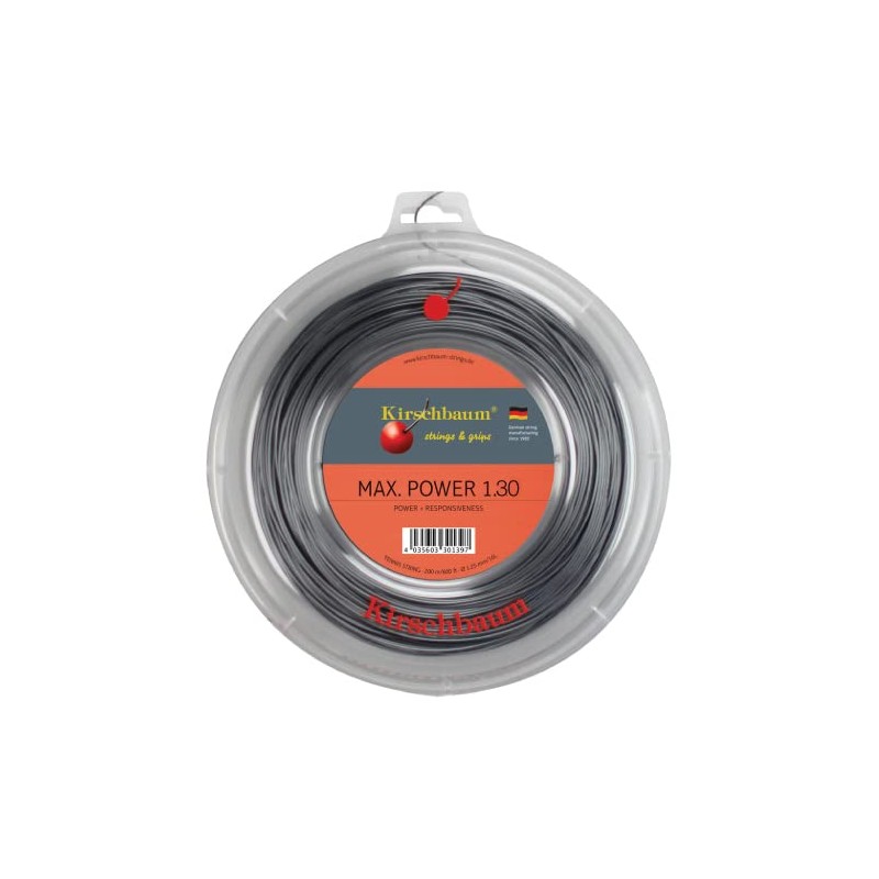 Kirschbaum Max Power String Reel - Black, 1.3 mm