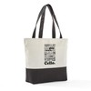 CafePress Cello Livegobe Blk Canvas Tote Top Zipper Closure