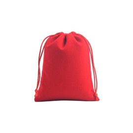 KONMAY 20pcs Small Velvet Drawstring Bags, Red 7.0x9.0cm Velevet Jewellery Pouches for Gifts, Party Favors
