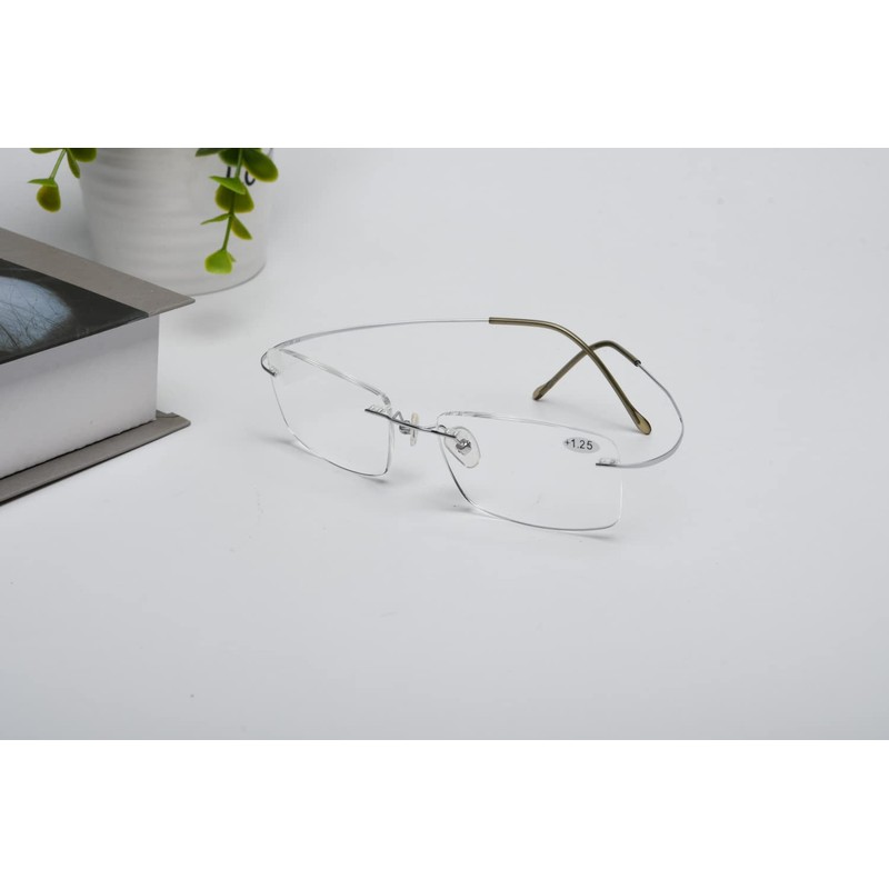 Eyekepper - Gafas de lectura de titanio sin montura para
