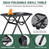 JiGiU Folding Camping Table Pinic Table Height Adjustable Foldable Table