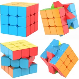 Speed Cube 3x3x3 Stickerless with Cube Tutorial - Turning Speedly Smoothly Magic Cubes 3x3 Puzzle Game Brain Toy for Kids and Adult - Style: 3x3 Cube