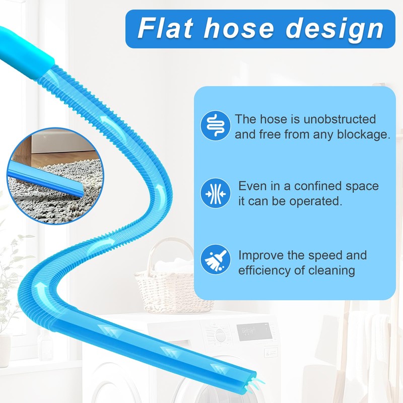 Upgraded Dryer Vent Cleaner Kit: Universal Vacuum Hose Attachment for