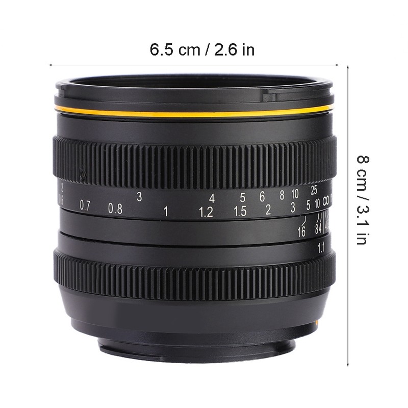 Kamlan 50mm f1.1 APS-C Large Aperture Manual Focus Lens for