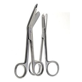 Set of 2 bandage Scissors 5.5" and Suture Stitch Scissors 4.5" Premium Quality Stainless Steel
