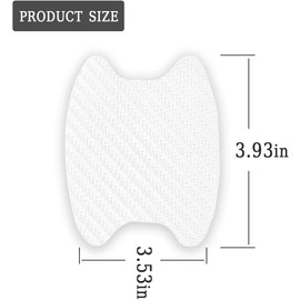 4PCS Car Door Handle Protector Sticker, Universal Carbon Fiber Anti-Scratches Auto Door Handle Protective Film, Car Door Side Paint Cover Guard Stickers Fit for Most Car Handles (White)