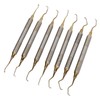 7 Pieces Teeth Plaque Remover Kit Multiple Shapes Metal Cleaning