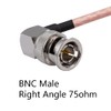 Vecys BNC Male to BNC Male Right Angle Cable 75Ohm