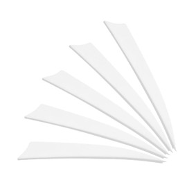 PATIKIL Arrows Vanes 4 Inch, 25 Pack Left Wing Arrow Feather Turkey Fletching Archery Accessories for DIY Target Shooting Hunting, White
