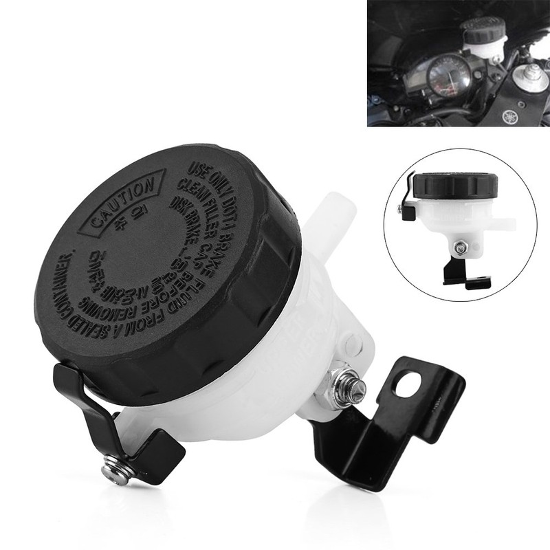 Zohisin Reservoir for motorcycle brakes, universal fluid reservoir with support
