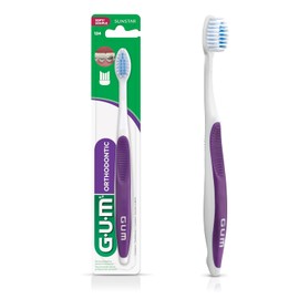 GUM - Cepillo Dental Especial de Ortodoncia con Cerdas en Corte en V para Limpieza Precisa de Brackets, Alambres e Implantes - Mango Ergonómico y Cabeza Compacta