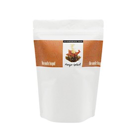 The Exotic Teapot – Mango Splash Flowering Tea, 10 Bloom Pouch, Delicate Mango Hand-Tied Blooming Tea