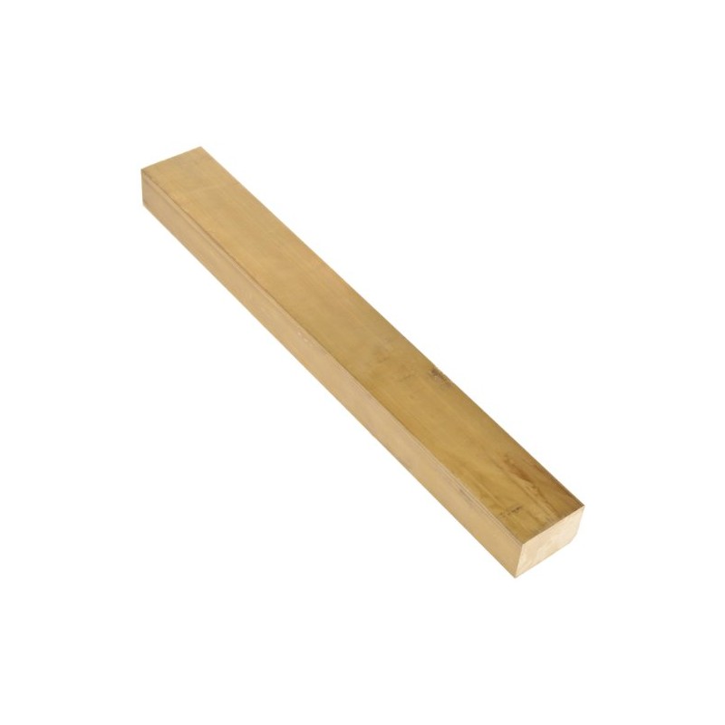 385 Brass Rectangular Bar, Unpolished (Mill) Finish, M30 Temper, ASTM