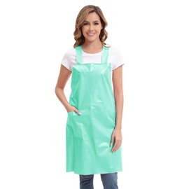 Nanxson Unisex TPU wasserdichte Schürze Leichte Dünn Schürze Arbeitsschürze mit H Schultergurt für Kochen Garten Grill