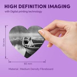 1 x Heart MDF Magnets - Jack Russell Dog Fishing Boat Puppy 42262