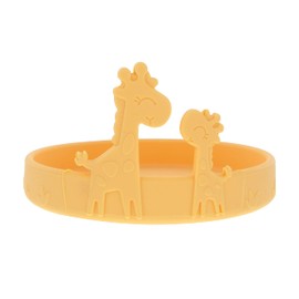 Nuby Animal Friend Silicone Round Plate - BPA-Free Toddler Plate - 6+ Months - Yellow Giraffe Plate