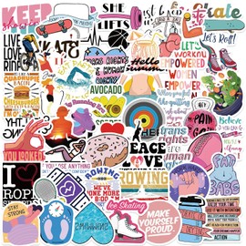 Lose Weight Theme Stickers,50 PCS Inspirational Vinyl Waterproof Decals for Water Bottles Computer Bicycle Skateboard Luggage Phone Pad Laptop Kids Teens Stickers Pack