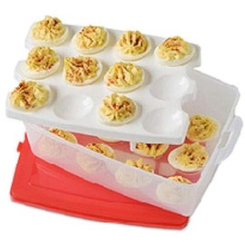 BW Brands Double Tier Stack and Snap Deviled Egg Carrier