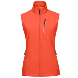 33,000ft Women's Lightweight Running Vest Outerwear with Pockets, Windproof Sleeveless Jacket for Golf Hiking Travel
