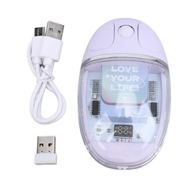 Bluetooth Wireless Mouse Dual Mode 2.4G Transparent PC Ergonomic Office Mute Mouse for Computer Laptop Purple