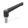 Ganter Normelemente GN 300.1-63-M8-25-SW 1-63-M8-25-SW-Adjustable Clamping Lever with Stainless Steel