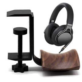 FTBOL Headphone Stand, Headphone Hanger, Wooden, Headphone Hanger, No Drilling Required, Wall-mounted, High Class PC Gaming Headset, Load Capacity 17.6 lbs (8 kg), Storage Hook, Stylish, Space Saving,