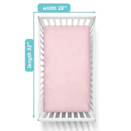 American Baby Company 100% Cotton Jersey Knit Fitted Crib Sheet for Standard Crib & Toddler Mattresses, Baby Pink, for Boys & Girls