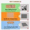 UPVERCY 24.8" H Tall Puzzle Table with 6 Drawers, 1000