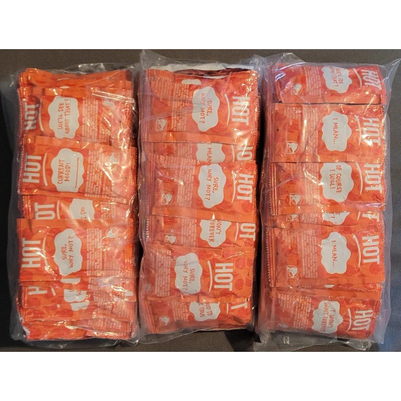 Taco Bell 200 Taco Bell Sauce Packets - Mild, Hot,
