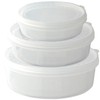 Nagao Storage Containers, Round Polypropylene, Shallow Type, 6.8 fl oz