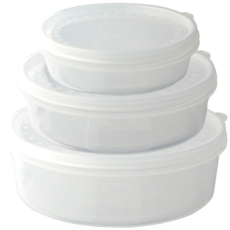 Nagao Storage Containers, Round Polypropylene, Shallow Type, 6.8 fl oz
