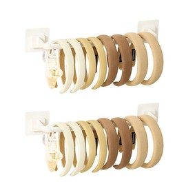 Hair Accessories Organizer, 2-Pack Wall Mount Clips and Headband Storage Holder for Women and Girls