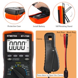 BTMETER Car Diagnostic Multimeter AC DC Voltage Tachometer Dwell ms-PULSE Circuit Tester