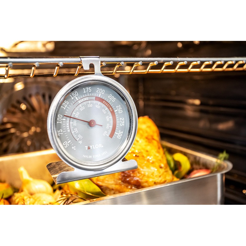 TAYLOR TYPTHOVEN Pro Oven Thermometer, Stainless Steel, 9 x 8.5