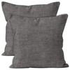 Encasa Homes Chenille Cushion Covers, Set of 2, Grey, 50