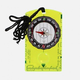 Foldable transparent multi-function compass 10.5x6.2cm survival tool