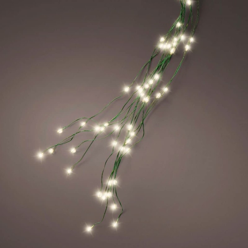 Lumineo 672 Micro-LED Warm White Flashing Lights Green Wire, Fits